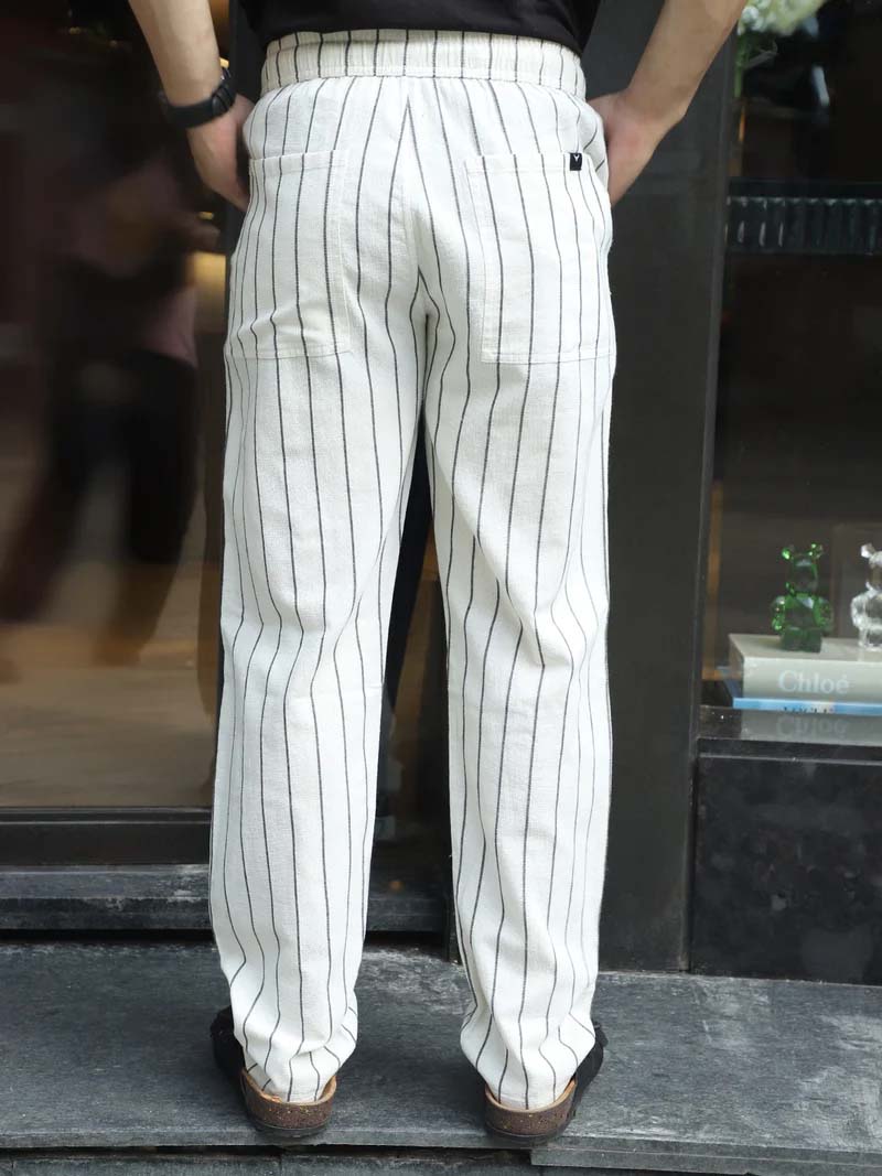 Oatmark Off White Stripe Trouser