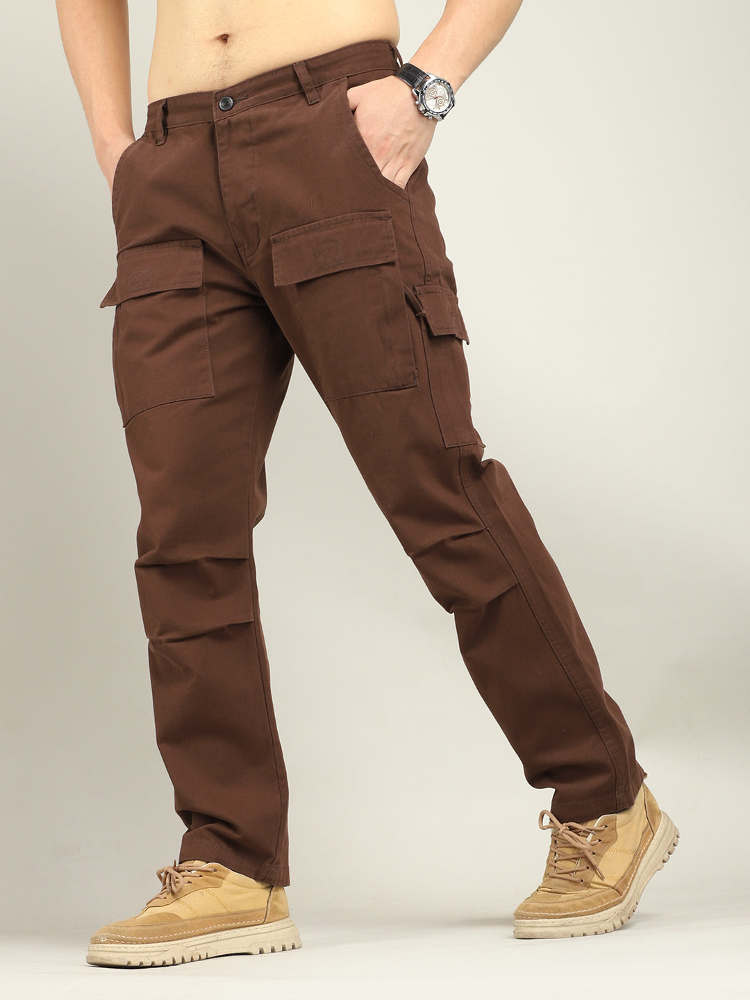 Glory Dark Brown Multi Pocket Cargo