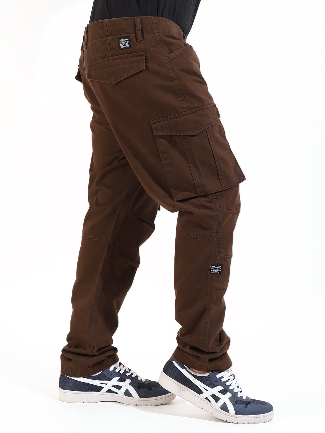 Brown Cotton Stretch Cargo