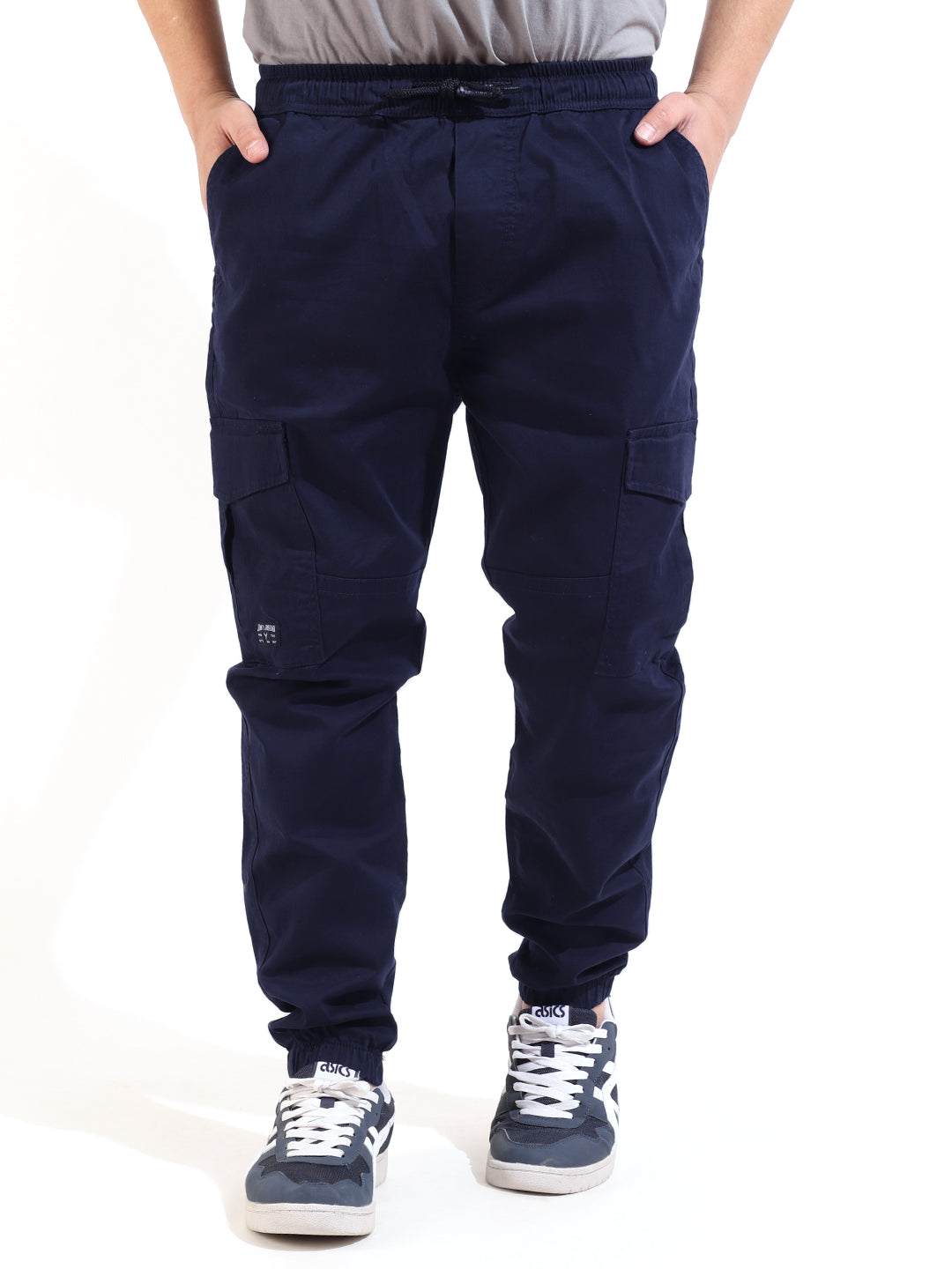 Navy Cotton Twill Jogger Fit Cargo