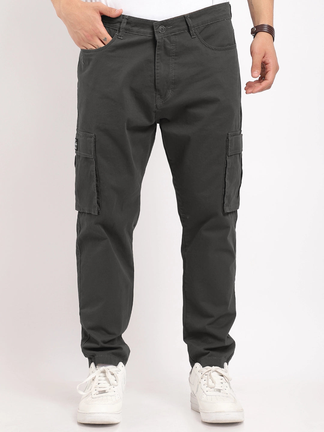 Barons Stone Grey Cotton Cargo