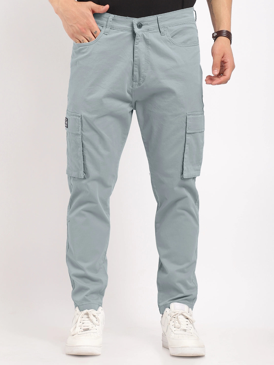 Barons Powder Blue Cotton Cargo