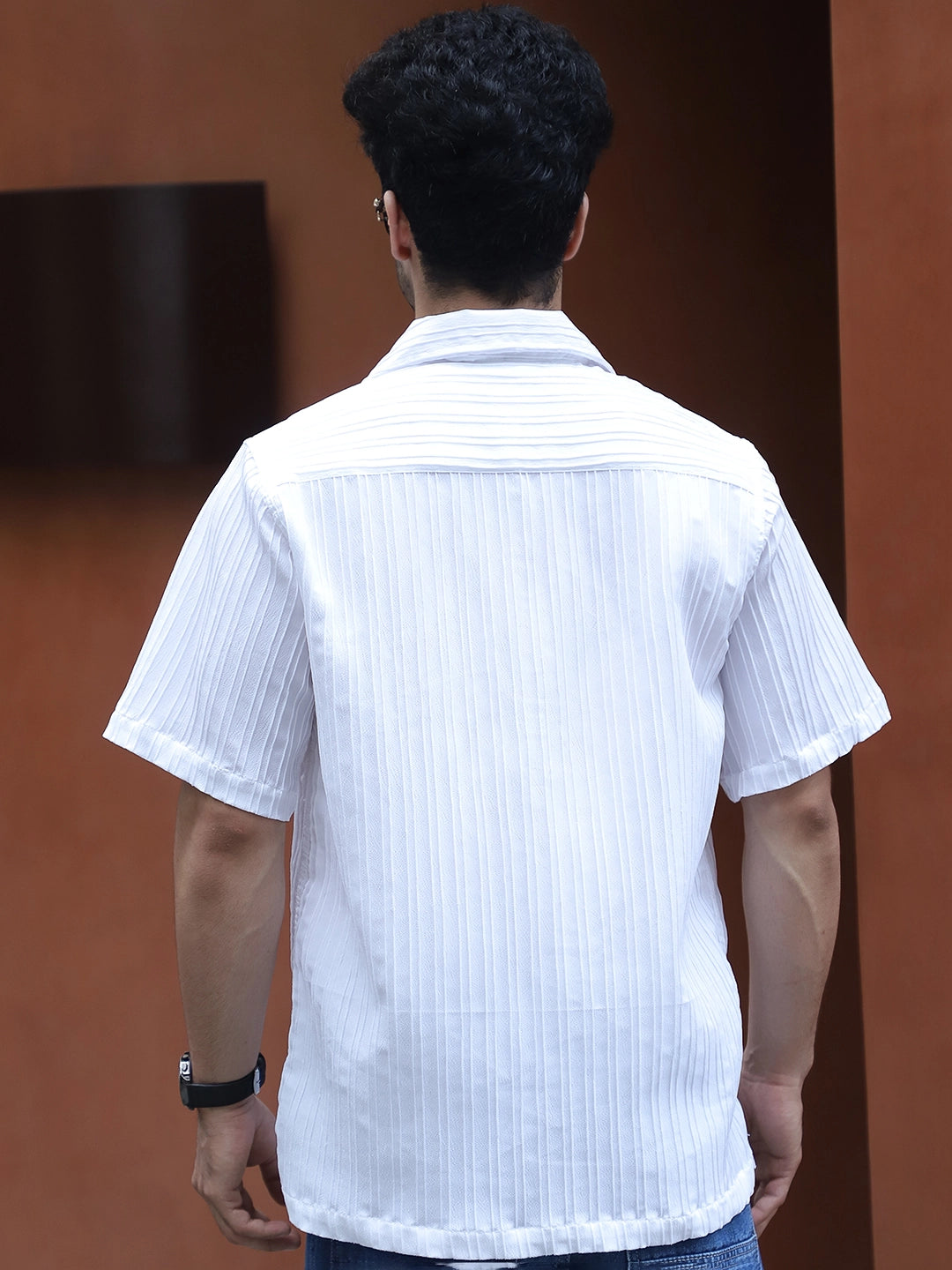 Lush White Half Sleeve Shirt