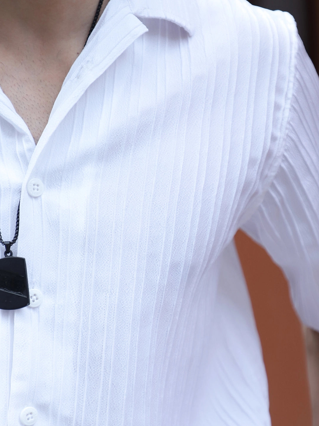 Lush White Half Sleeve Shirt