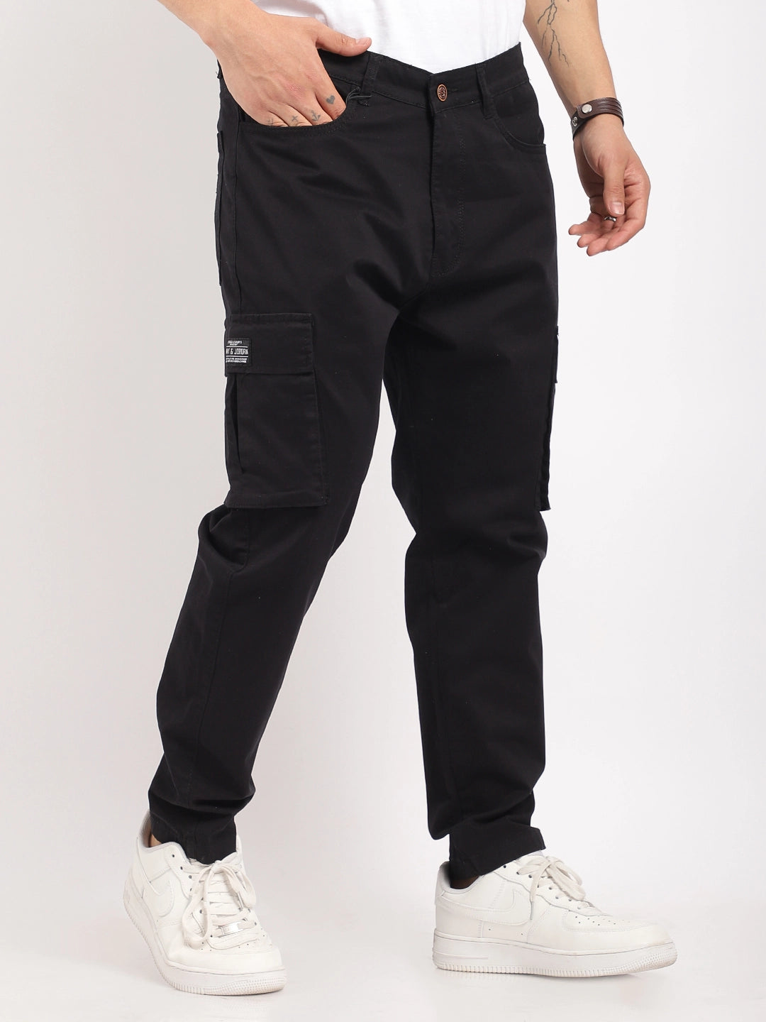 Barons Black Cotton Cargo