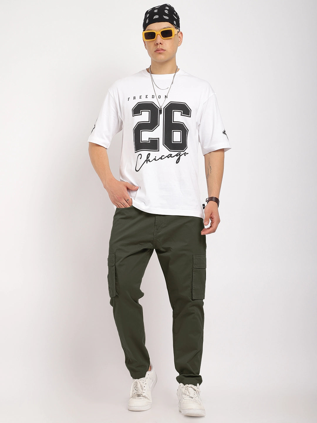 Barons Dark Olive Green Cotton Cargo