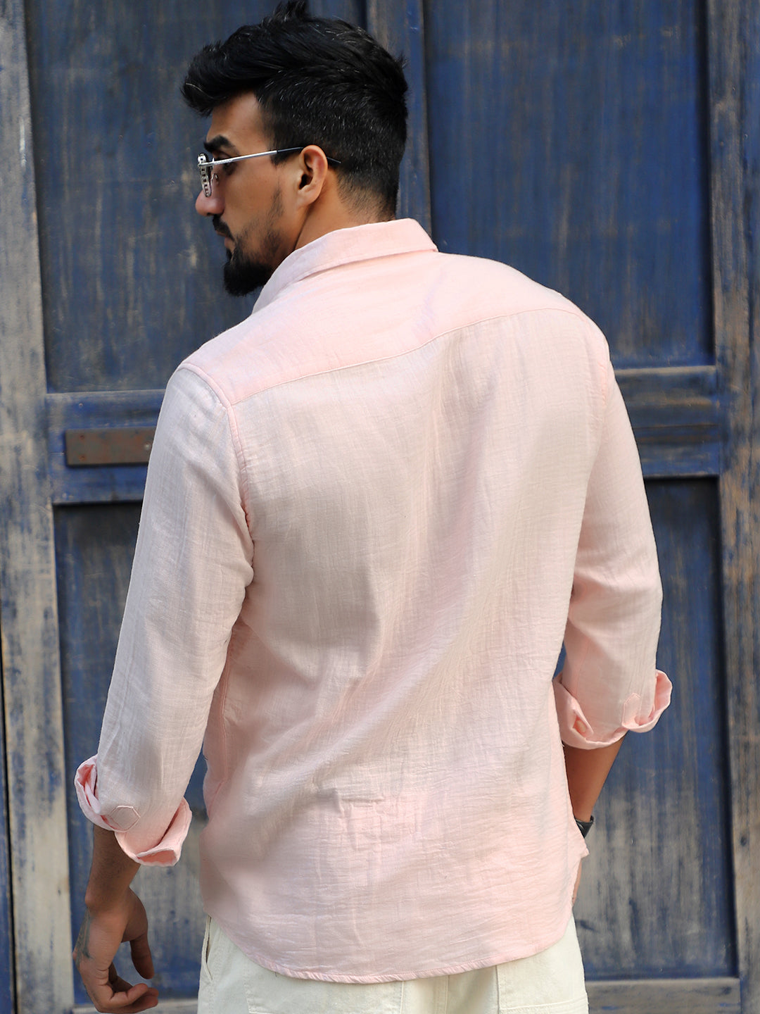 Vero Vibe Lucas Double Clothe Blush Pink Shirt