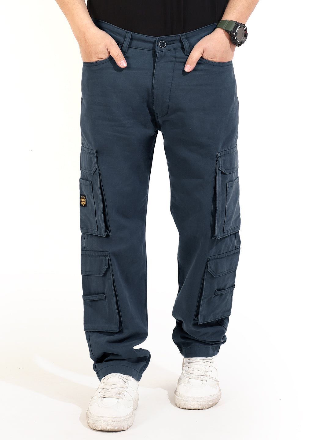 Cadet Blue Cotton Drill 8 pocket Baggy Fit Cargo