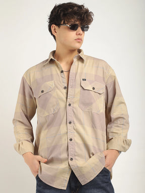 Frosted Craft Fon Washed Check Full Sleeve Shirt