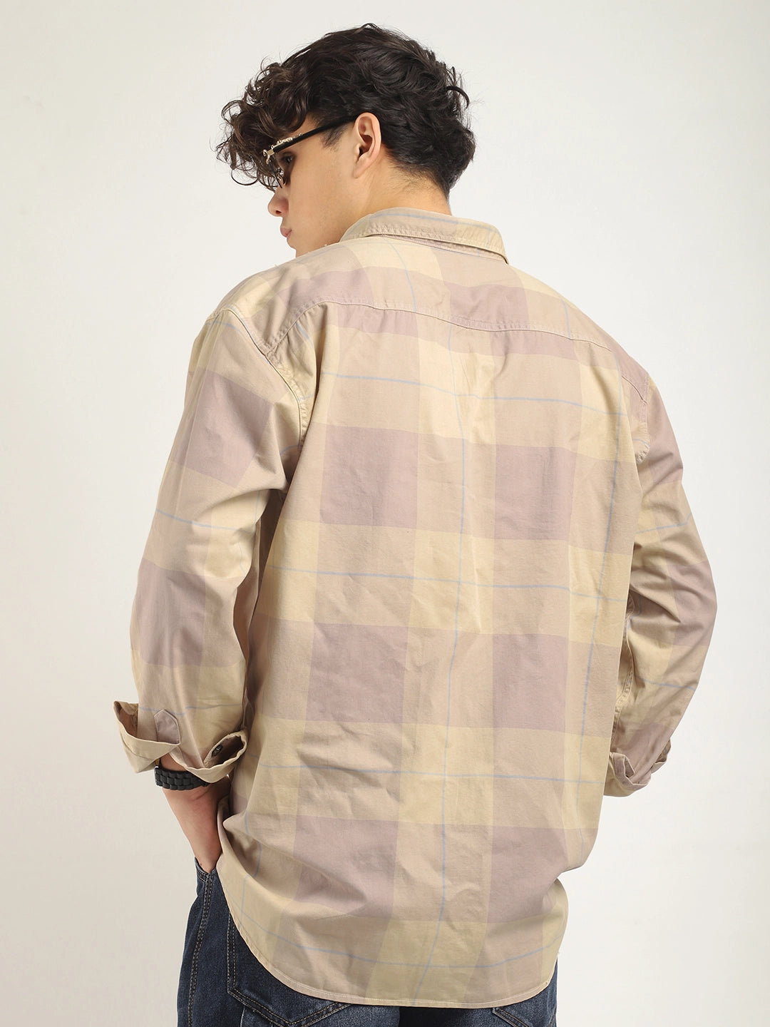 Frosted Craft Fon Washed Check Full Sleeve Shirt