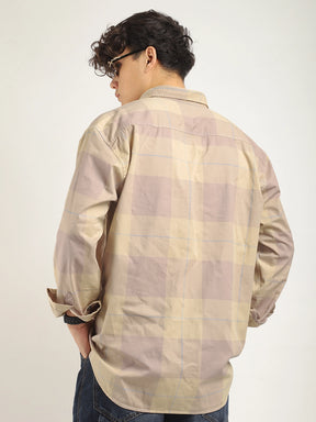 Frosted Craft Fon Washed Check Full Sleeve Shirt