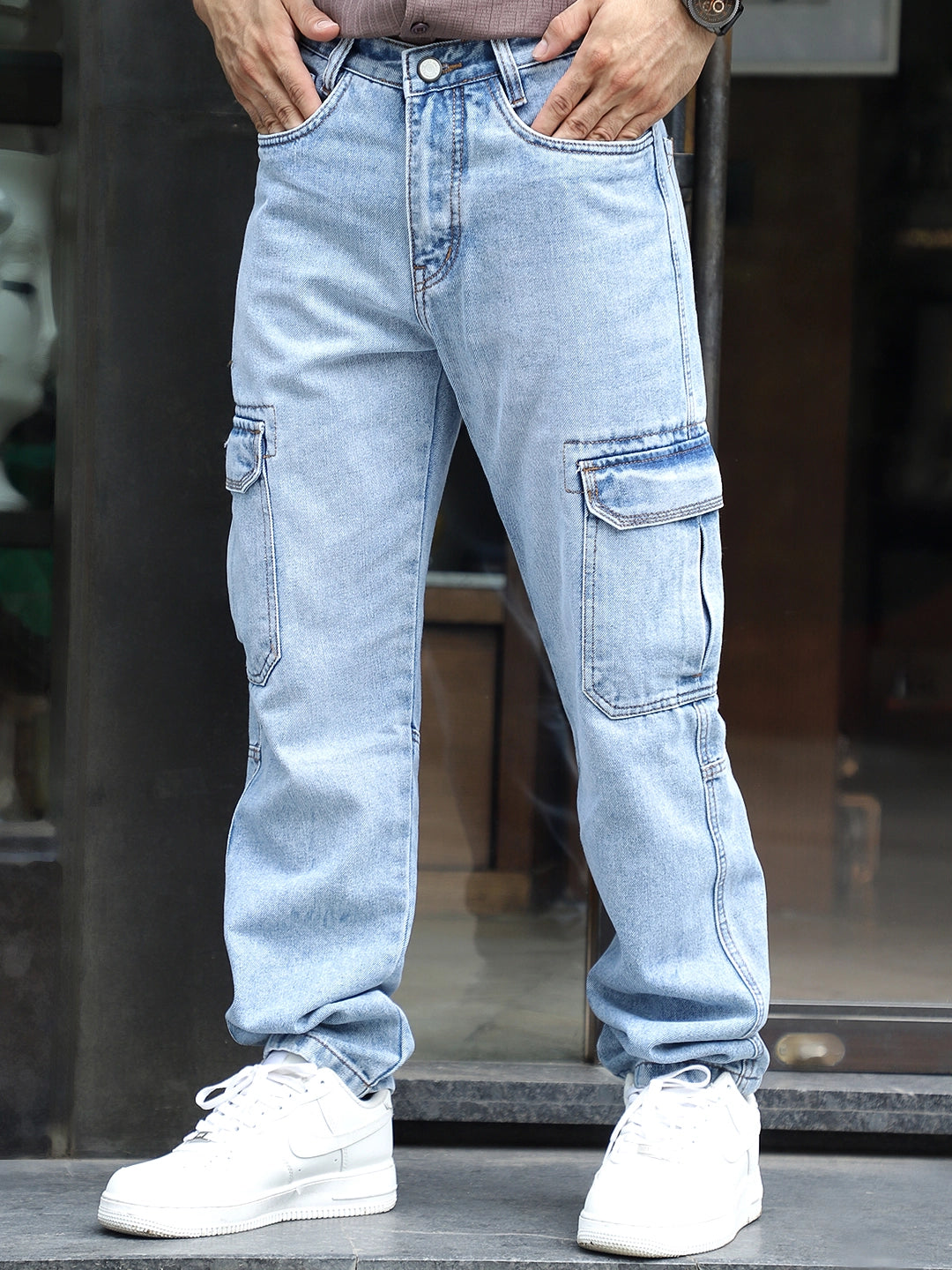 Zoom Sky Blue Denim Cargo