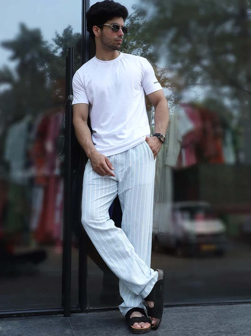 Frostline Sky Blue Stripe Trouser