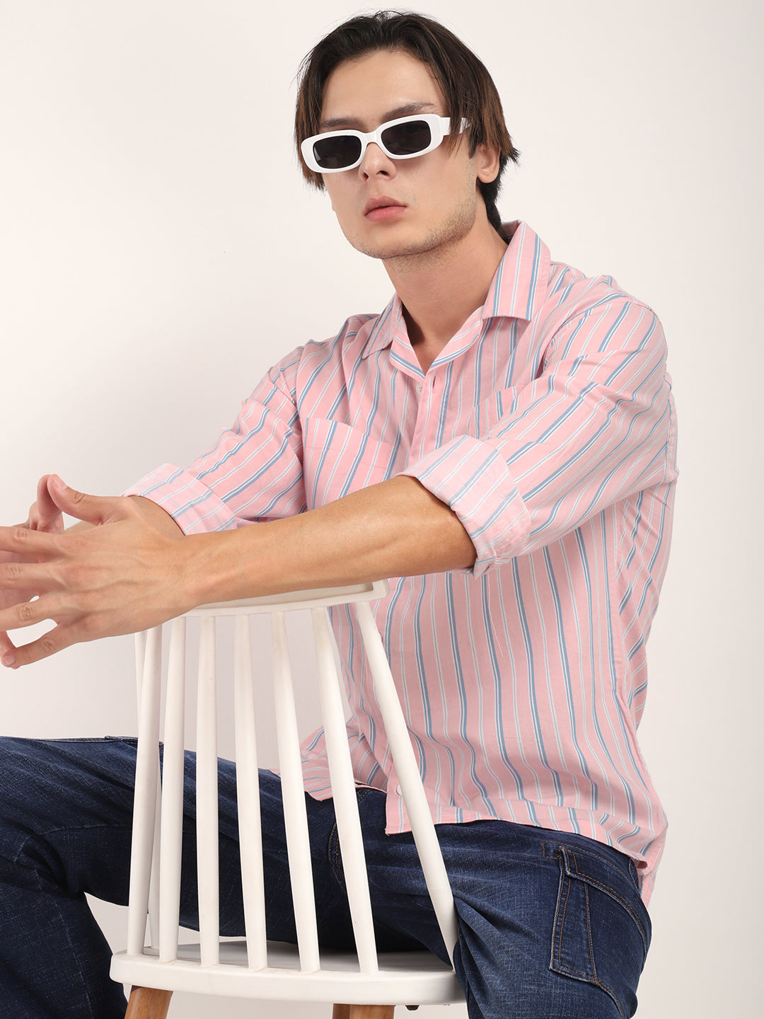 Allesia Pink Stripe Shirt