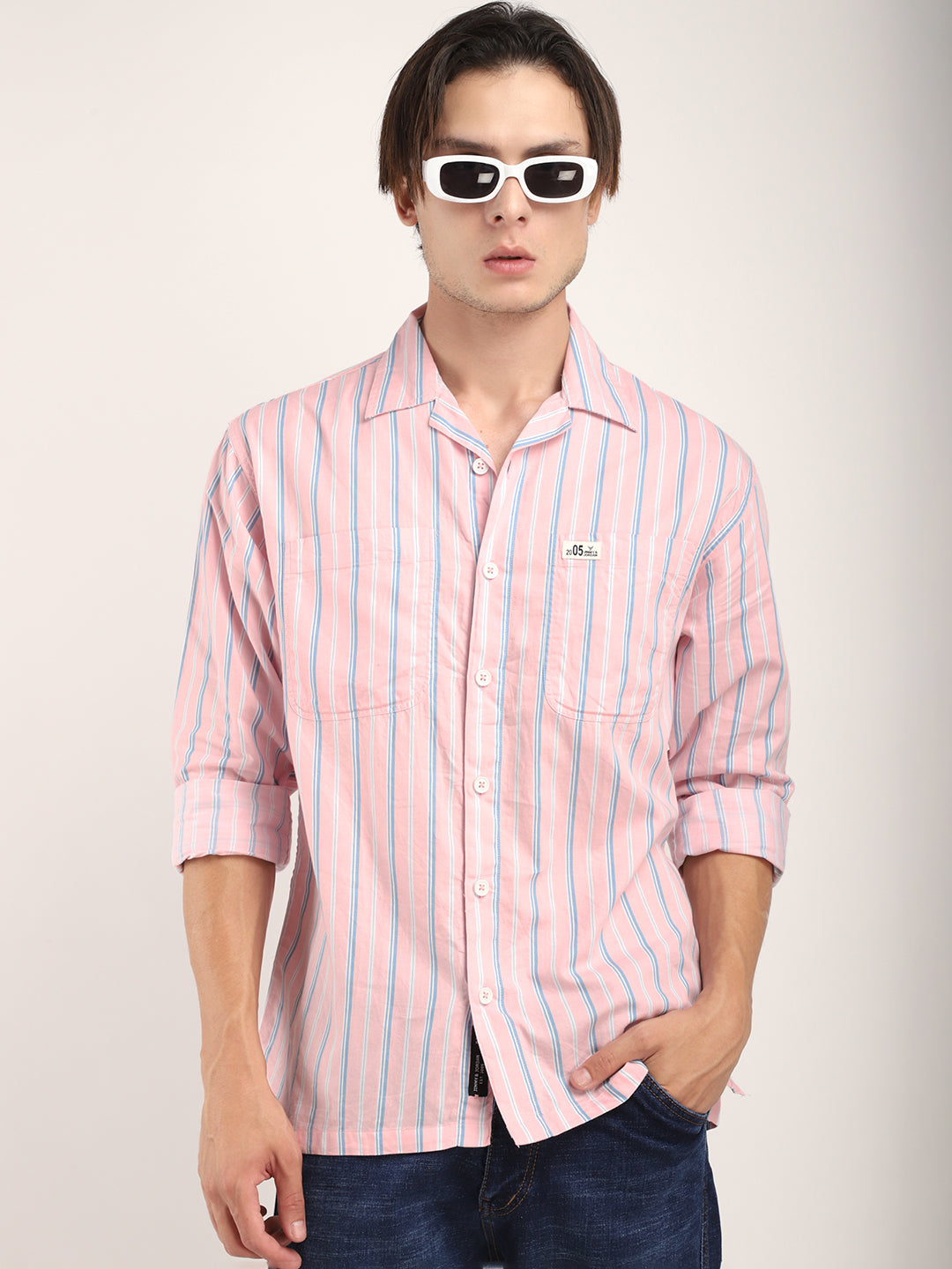 Allesia Pink Stripe Shirt