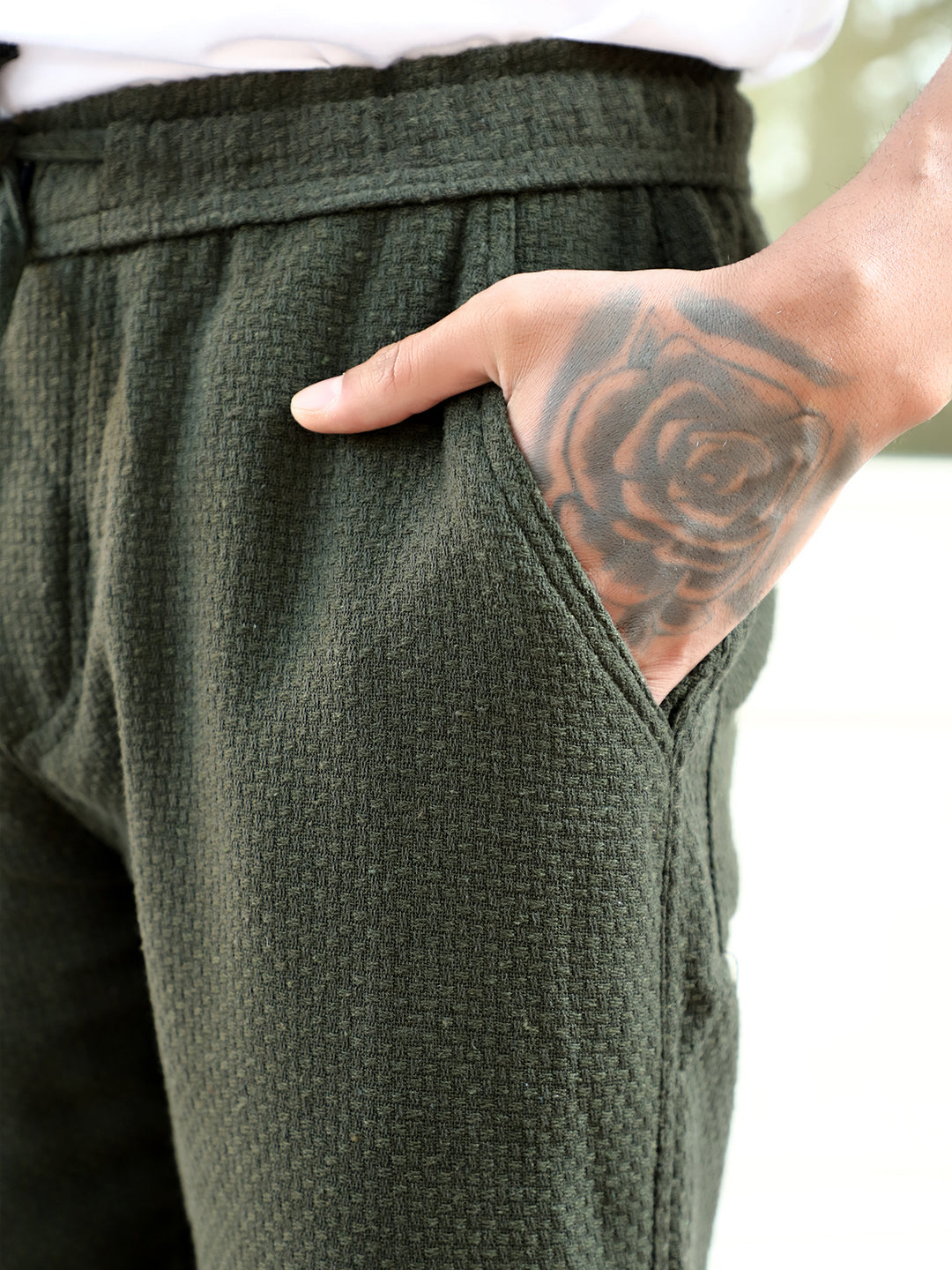 Clubhouse Dark Olive Linen Trouser