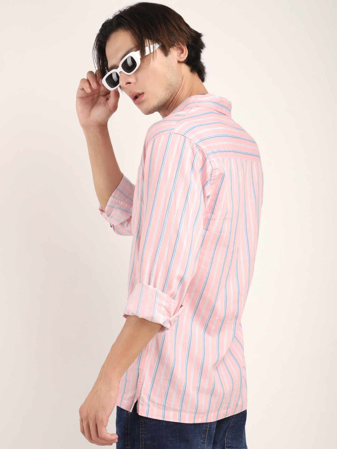 Allesia Pink Stripe Shirt