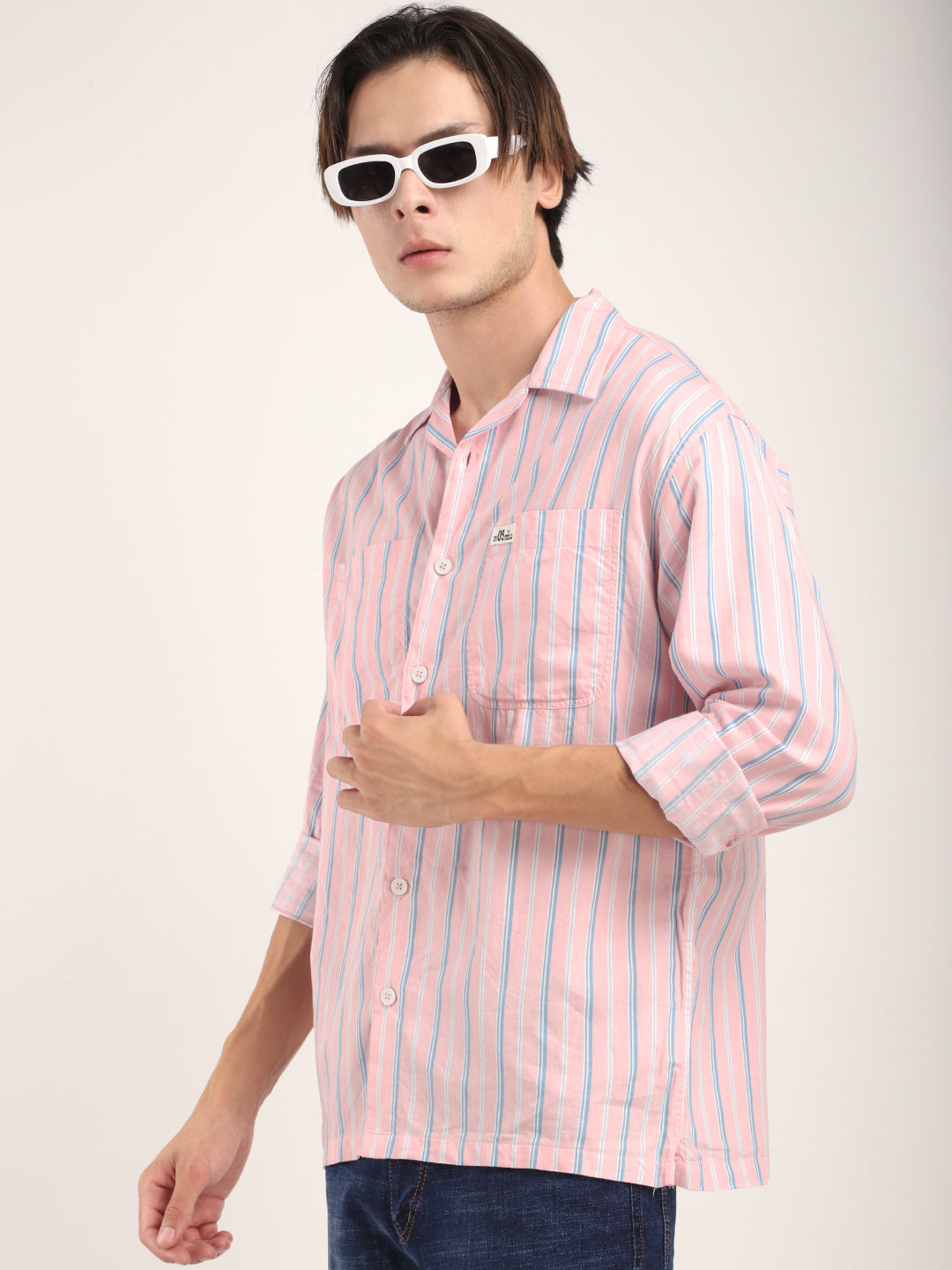 Allesia Pink Stripe Shirt