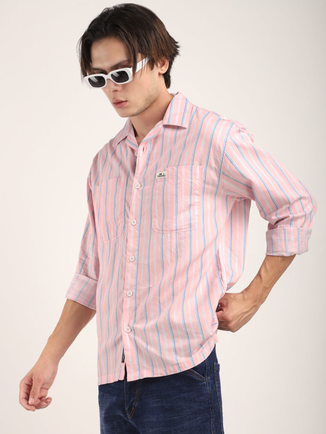 Allesia Pink Stripe Shirt