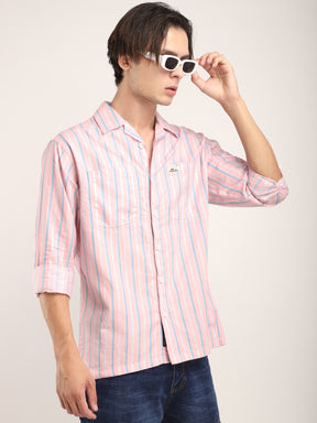 Allesia Pink Stripe Shirt