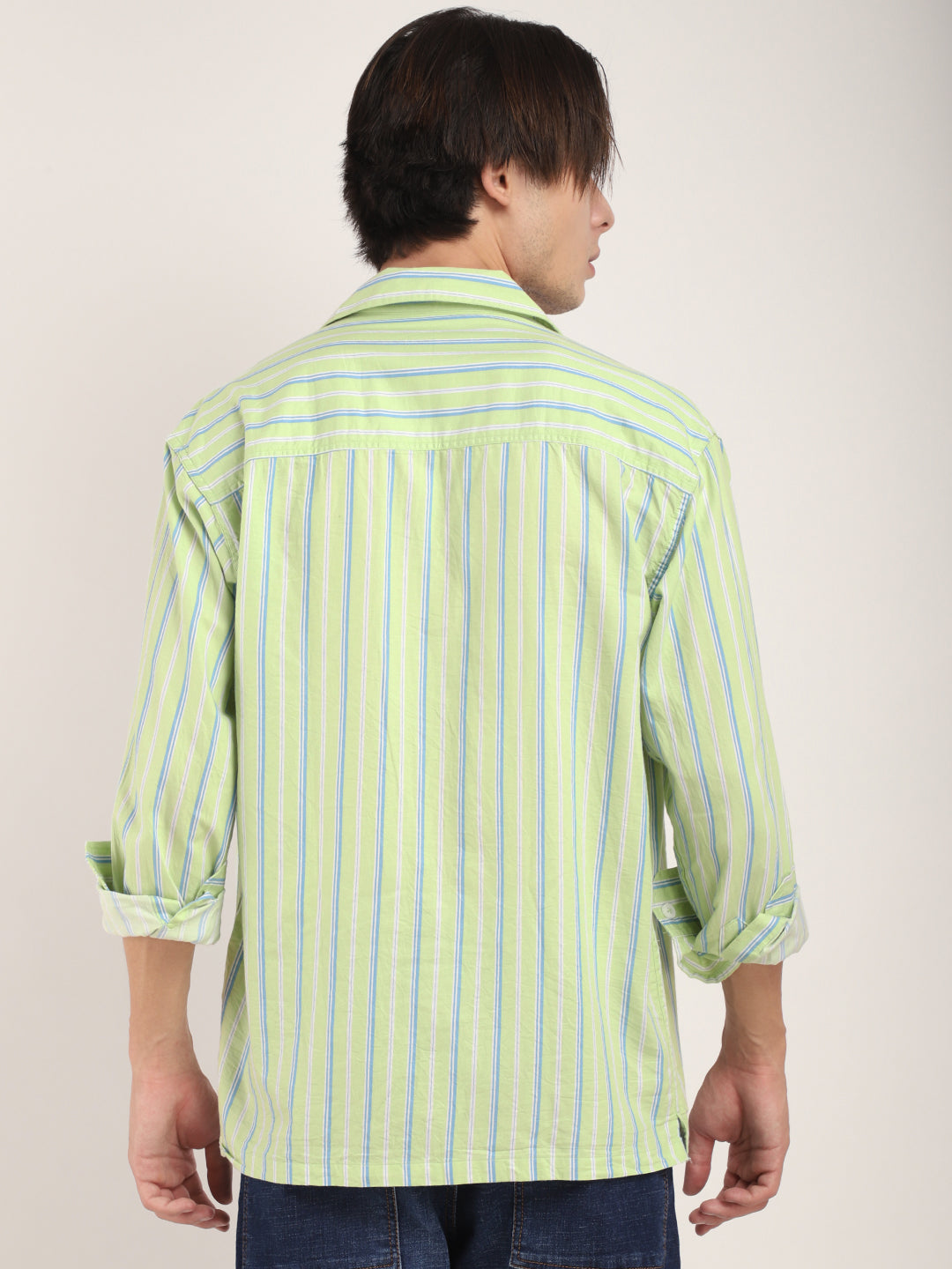 Allesia Sea Green Stripe Shirt