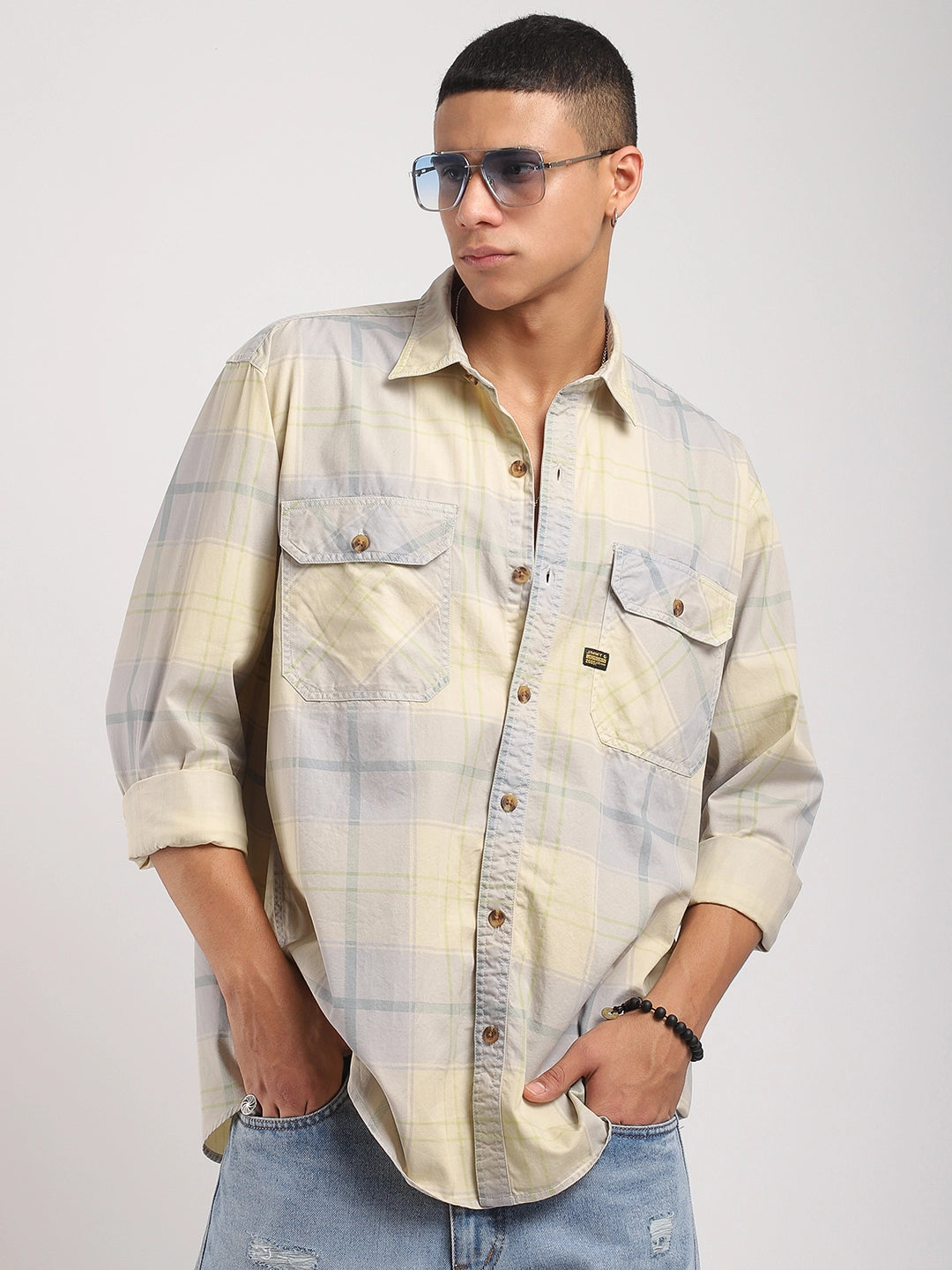 Street Craft Lemon Yellow Cotton Shirts