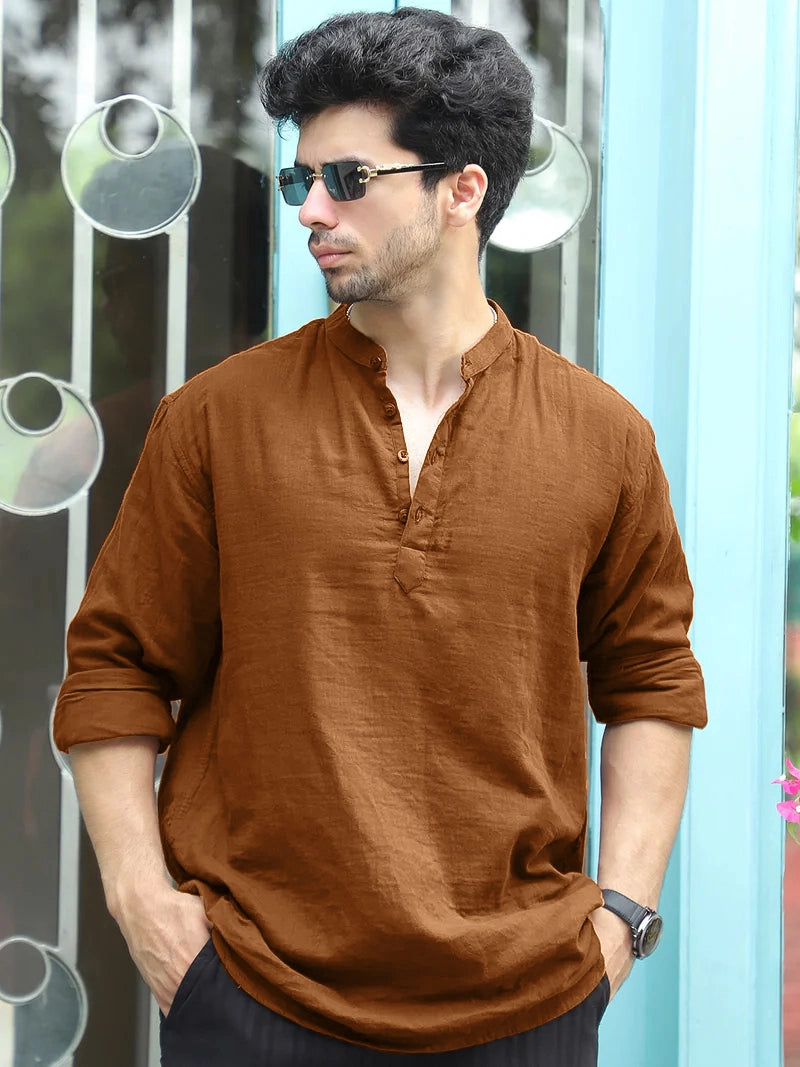 Fusion Drift Brown Kurta