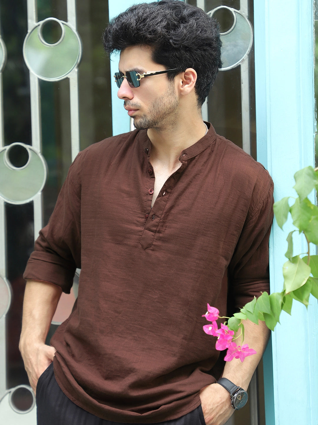 Fusion Drift Brown Kurta