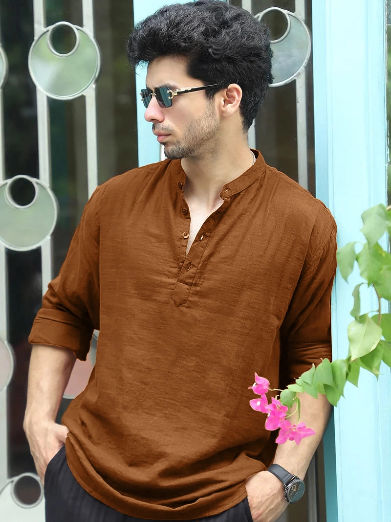 Fusion Drift Brown Kurta