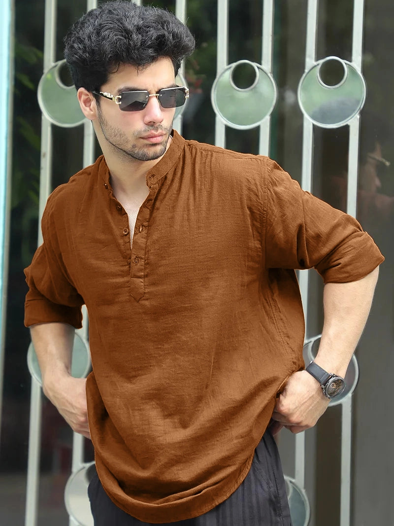 Fusion Drift Brown Kurta