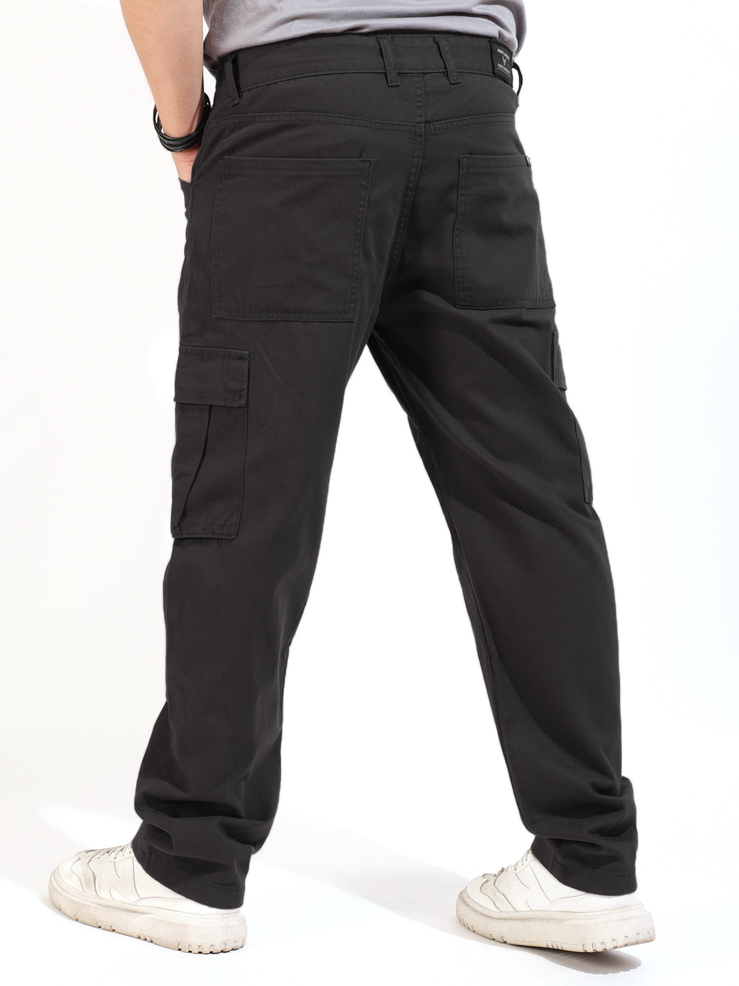 Coffee Cotton Twill Baggy Fit Cargo