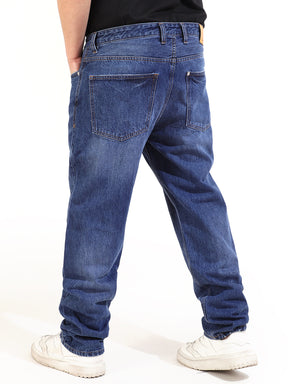 Medium Blue Denim Baggy Fit Jeans