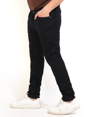 Black Knitted Denim jeans