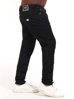 Black Knitted Denim jeans