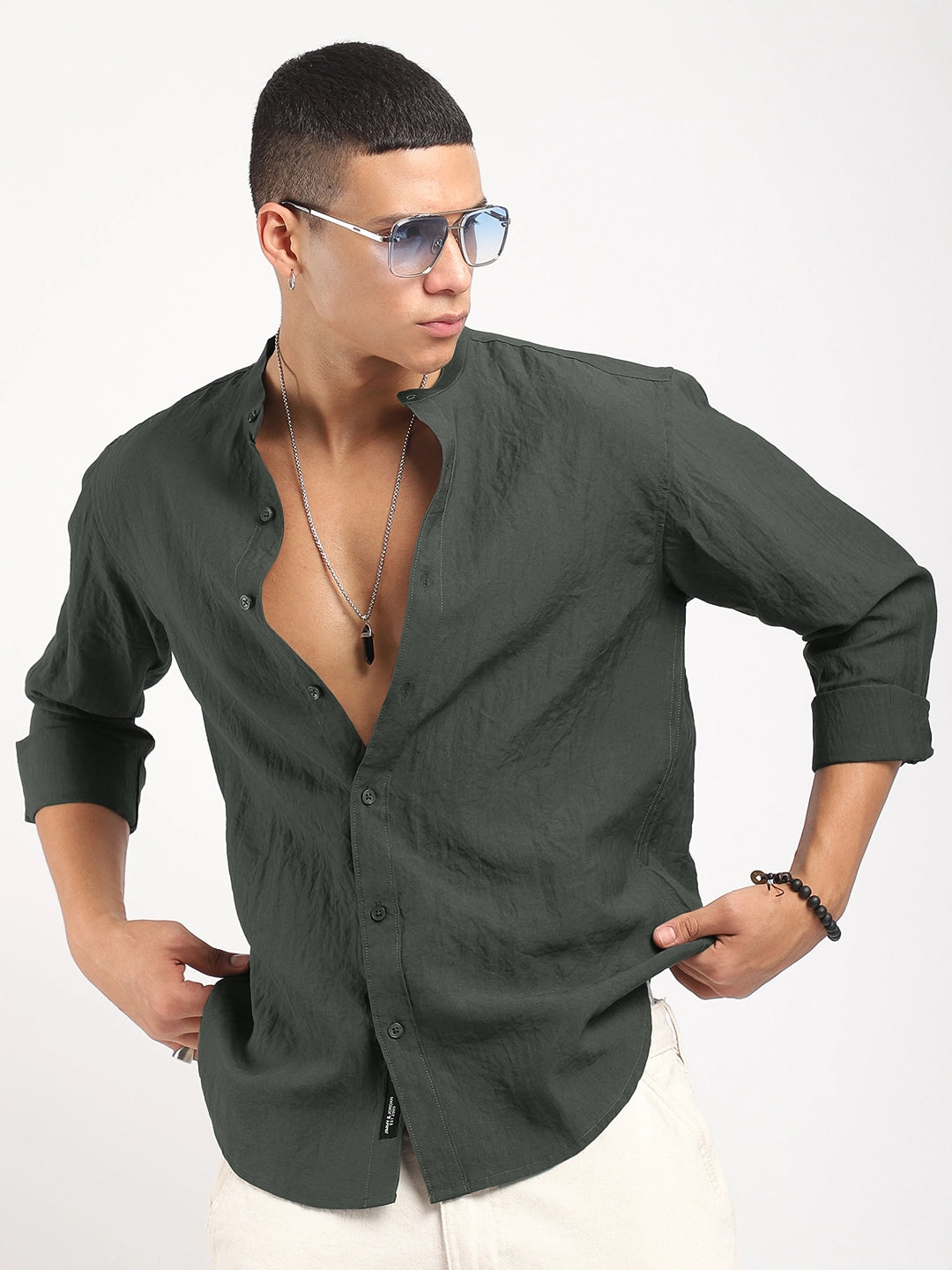 Green Shirt Men