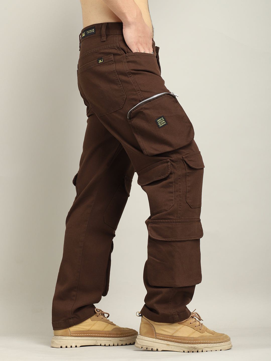 Lucas Multipocket Coffee Cotton Drill Cargo