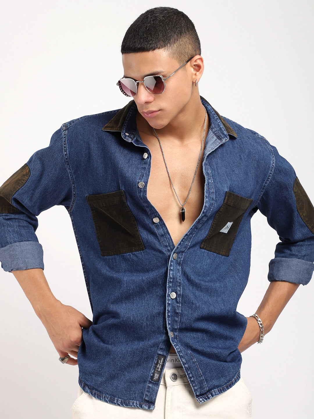 Dark Navy Denim Shirt