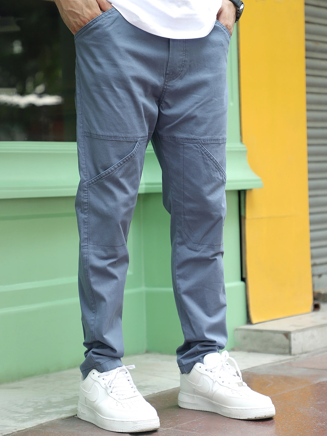 Barkridge Blue Grey Cotton Cargo