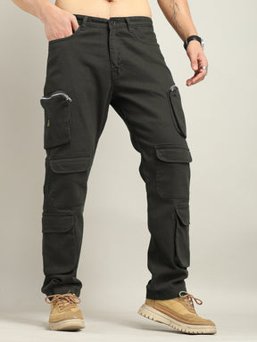 Lucas Multipocket Grey Cotton Drill Cargo