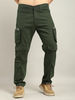 Lucas Multipocket Olive Cotton Drill Cargo