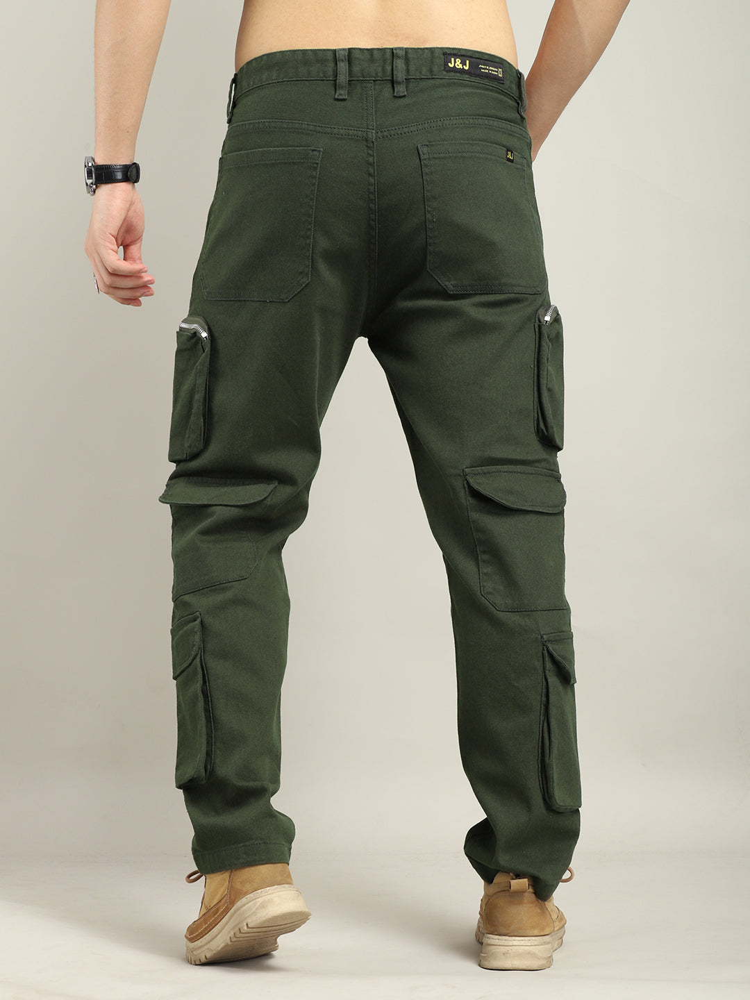 Lucas Multipocket Olive Cotton Drill Cargo