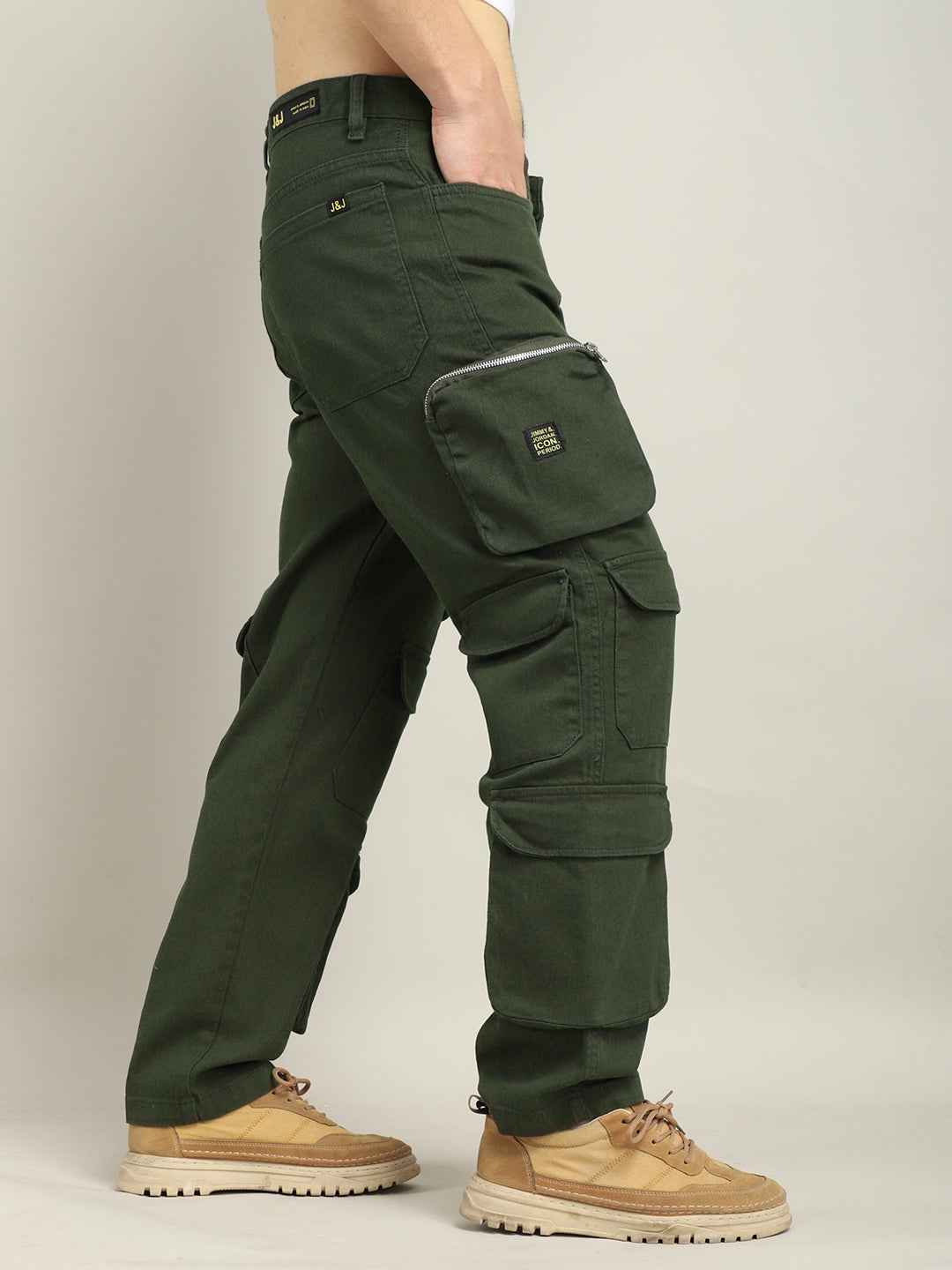 Lucas Multipocket Olive Cotton Drill Cargo