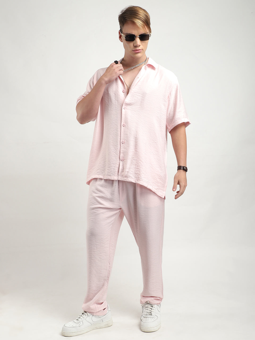 Men Pink Co-Ord Set