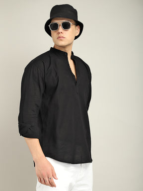 Ennead Black Kurta Shirt