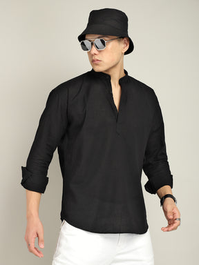 Ennead Black Kurta Shirt