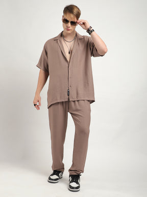 Linen Atlantica Combd Brown Co-Ord Set