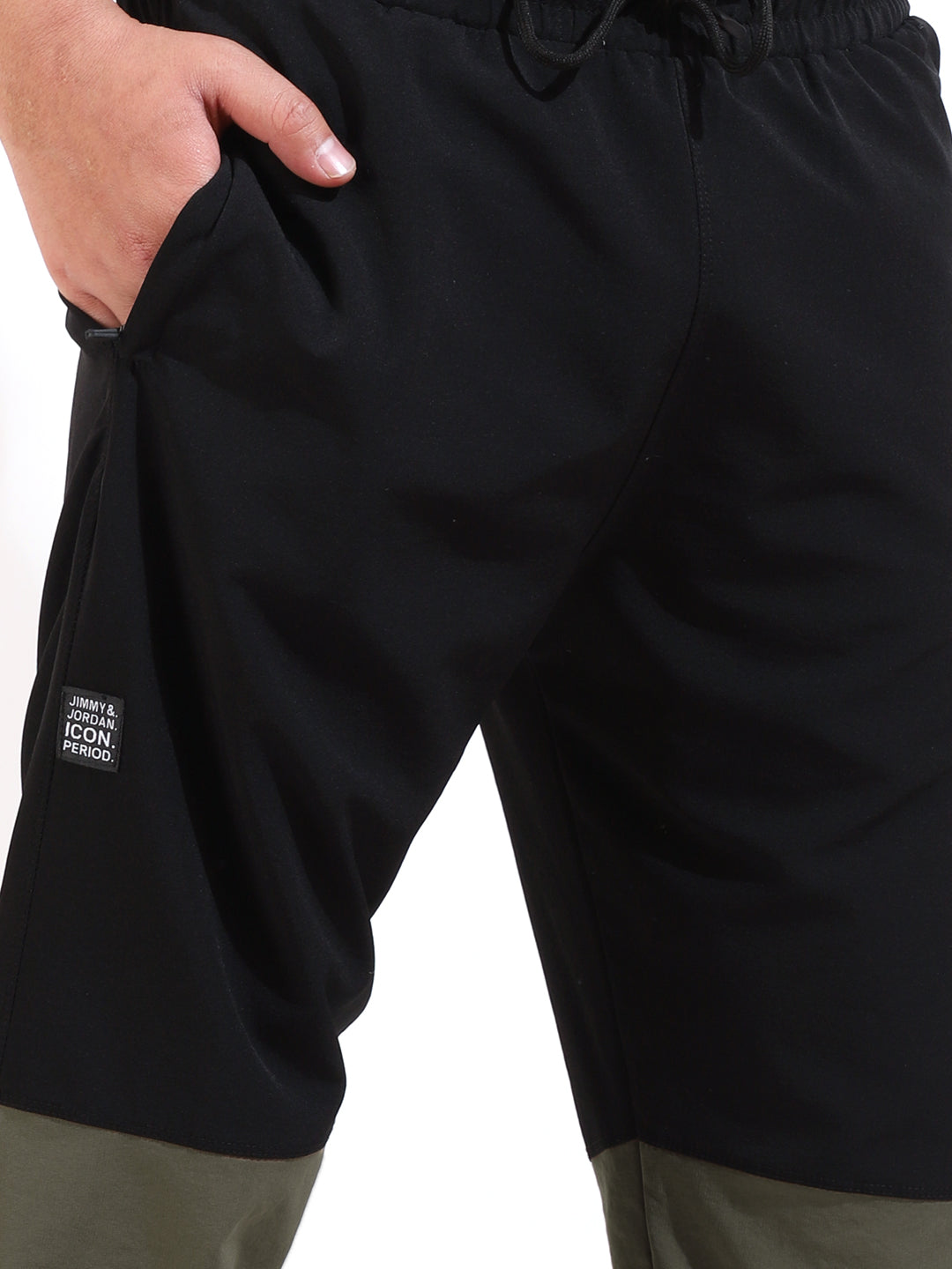 Black Terry Lycra Trackpant