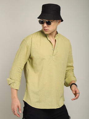 Ennead Light Yellow Kurta Shirt