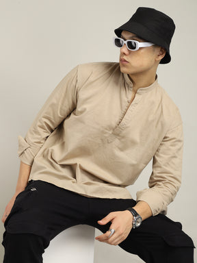 Ennead Beige Kurta Shirt