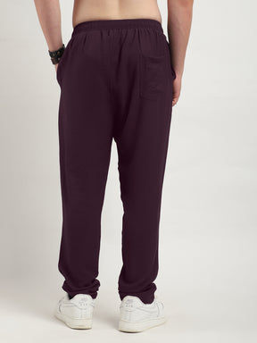 Linen Atlantica Dark Purple Co-Ord Set